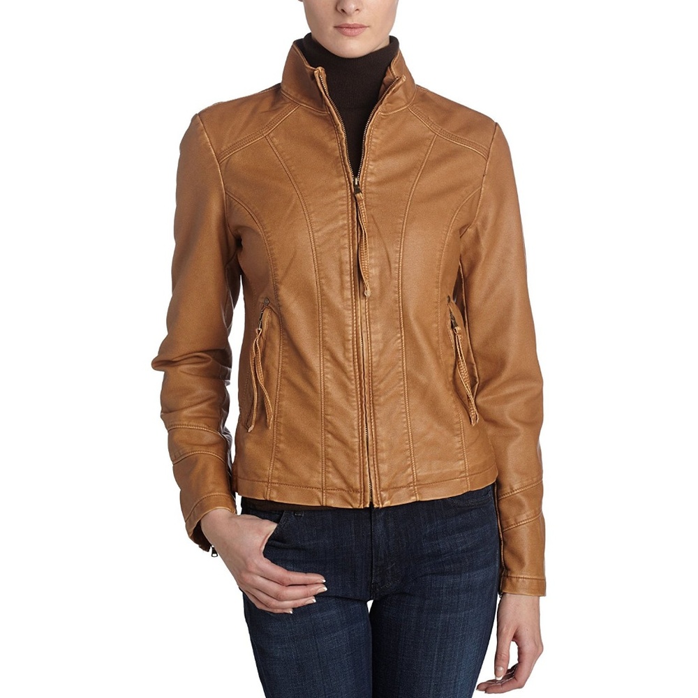 Big Chill Faux Leather Moto Jacket, Size Small